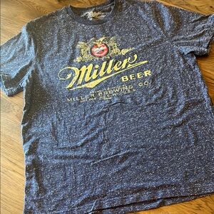 Miller Brewing Co. Beer Navy Short Sleeve T-ShirtSize 2XL
